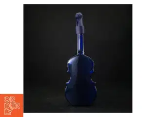 Retro blå glas violinflaske med prop