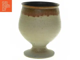 Gunni Stentøj Keramik krukke på fod vinglas (str. 14,5 x 12 cm)