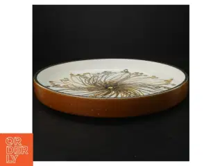 Keramikfad med blomstermotiv fra Royal Copenhagen (str. Ø 33 cm)