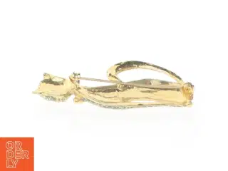 Broche i form af kat (str. 5,2 x 2,5 cm)