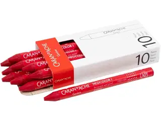 CARAN D’ACHE Neocolor I, L: 10 cm, tykkelse 8,5 mm, carmine (080), 10stk./ 1 pk.