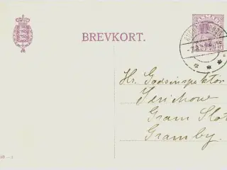 Augustenborg. Brevkort 1923 til Gram Slot