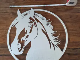 Hest - skilt i alu