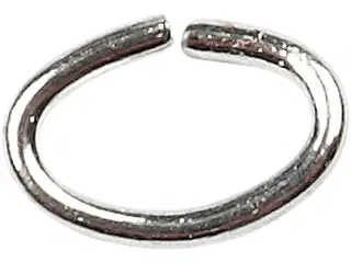 Oval-ring, tykkelse 0,7 mm, forsølvet, 50stk./ 1 pk.