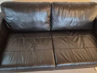 2 personers lædersofa 