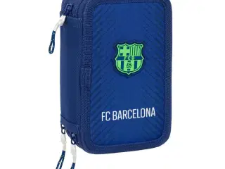 Tredobbelt Penalhus F.C. Barcelona Marineblå 12,5 x 19,5 x 5,5 cm 37 Dele