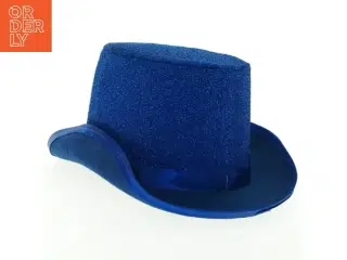 Blåt glitter festhat (str. Ø 30. cm)