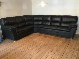 Sort hjørnesofa