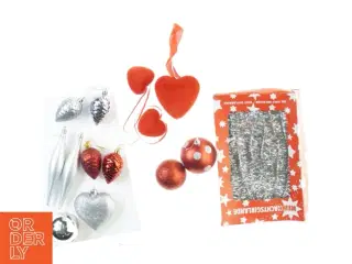 Julepynt, 13  julekugler mm (str. 23 cm)