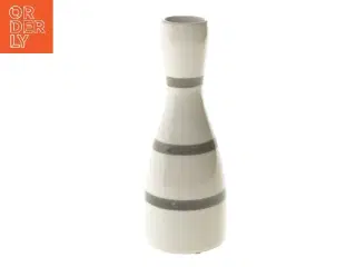 Keramisk vase med striber fra Kj Collection (str. 22 cm)