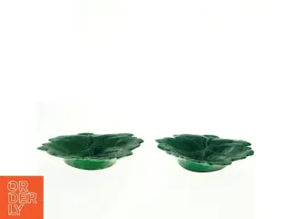 Grønne keramik blade skåle (str. 25 x 24 cm)