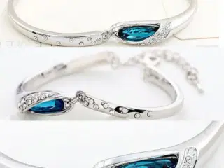Armbånd-Mode nye sølvbelagte- krystal kæde 