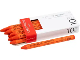 CARAN D’ACHE Neocolor I, L: 10 cm, tykkelse 8,5 mm, vermilion (060), 10stk./ 1 pk.