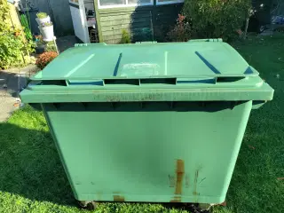 Plast skraldecontainer 660 Liter