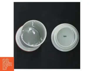 Bing & Grøndahl porcelænsdåse med låg til bagepulver fra B&G (str. 11 cm)
