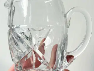 Flødekande af krystalglas, tøndeformet