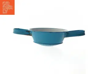 Vintage blå emaljesi (str. Ø 18,5 cm)