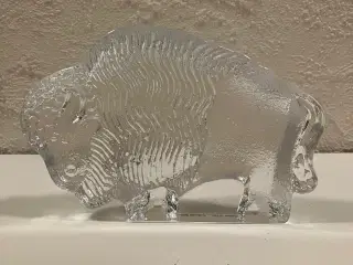 glas bison af Lisa Larson