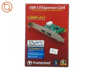 USB 3.0 expansion card fra Transcend (str. 15 x 10 cm)