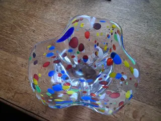 Mini flerfarvet glasskål 17 diameter