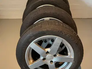 Dunlop vinterdæk på alufælge, 4 stk