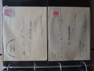 8 gamle kuverter og et postkort
