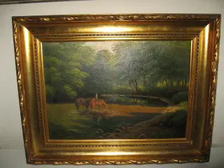 Smukt maleri Alfred Larsen, Rammemål 63x50
