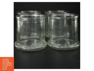 Runde glasbeholdere (str. Ø. 12 cm. 4 styk)