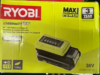 Ryobi batteri og lader RY36BC17A-120 36 V