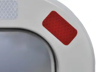 Konvekst trafikspejl rektangulært 60x80 cm med reflekser
