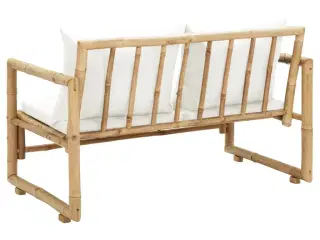2-personers havesofa med hynder bambus