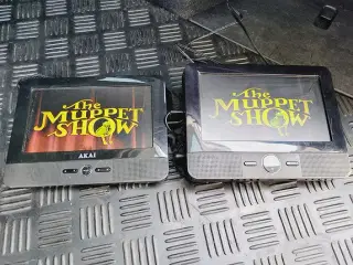 ⭐️- 2 stk LCD Skærme m. Mini dvd afspiller