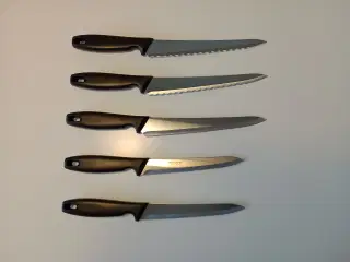 5 Fiskars knive kun 50 kr.