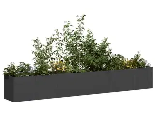 Plantekasse sort 280x40x40 cm koldvalset stål