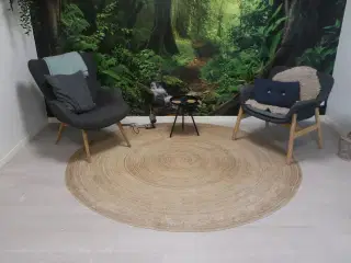 2 stk. stole / sivtæppe / borde / planter m.m.