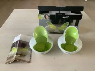 2 Herstal Fyrfadsstager lime/hvid