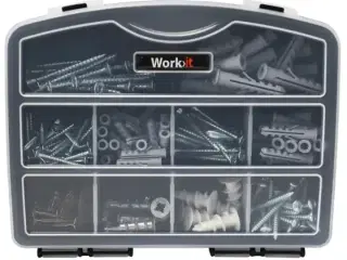 3 pk. Work＞it gipsmontagesæt i sortimentskasse med 152 dele