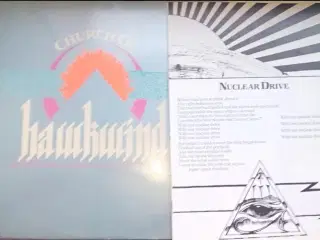 Lp Hawkwind. Church og Hawkwing med bog. 1981.