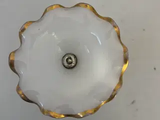 Antik opsats i glas og sølv/sølvplet fra 1800-tall