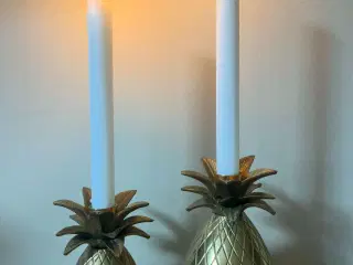 Smukke vintage messing ananas stager 