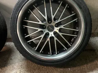 5x100 alu fælge med dæk