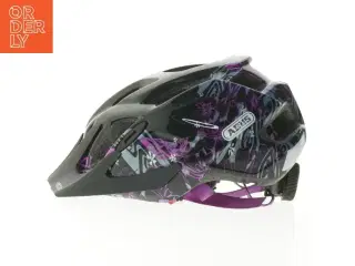 Cykelhjelm med blomstermotiv fra Abus (str. 28 cm)