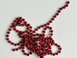 Kuglekæde, rød, 180 cm