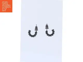 Øreringe med farvede sten (str. 20 mm)