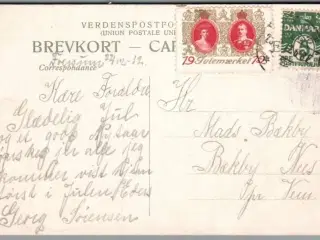 Julemærke 1912 på Postkort
