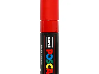 Posca Tusch, PC-8K, streg 8 mm, broad, rød, 1 stk.