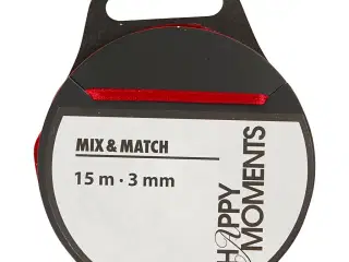 Vinrød Satinbånd 3 mm - 15 meter til Dekoration