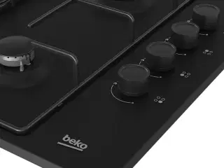 Gas kogeplade Beko HIBG64120SB, 60 cm, sort, 4 zoner