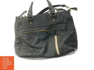 Stor sort skuldertaske fra The Monte (str. 43x29 cm)