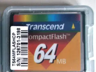 Transcend 64Mbyte TS64MFLASHCP Compact Flash Card
